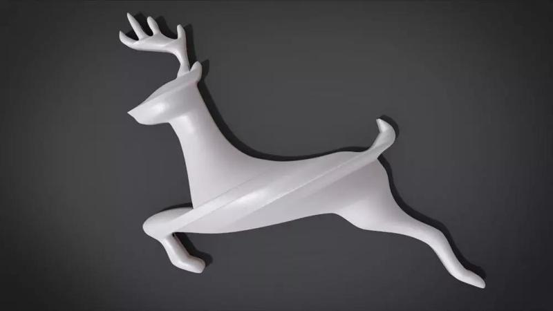 Wooden Deer shaped decoration