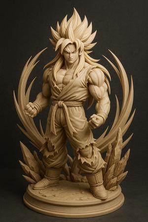 Anime Warrior Fan Statue – Free Download (Fan Art Inspired