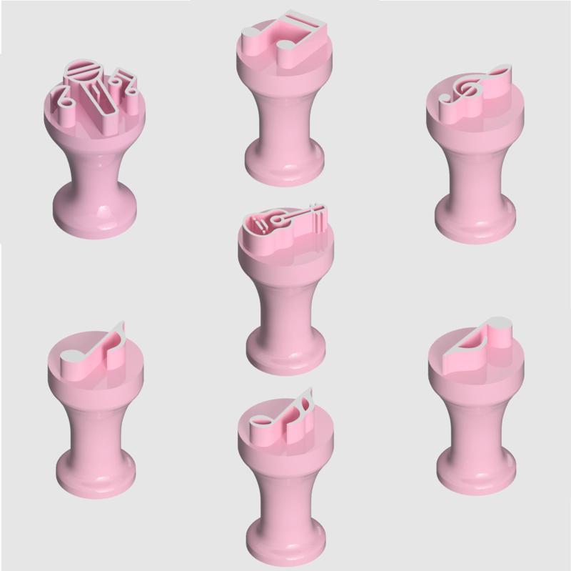 Markers Stamps for brigadeiros and sweets - musical notes