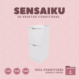 NORDLI 2-Drawer Chest V3 for Mini Dollhouse - IKEA  3D Print