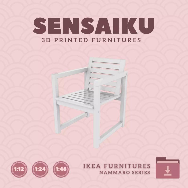NAMMARO Armchair V1 for Mini Dollhouse - IKEA - 3D Print