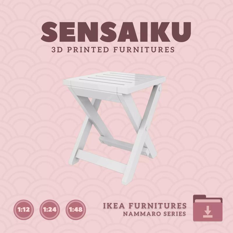 NAMMARO Outdoor Stool for Mini Dollhouse - IKEA - 3D Print