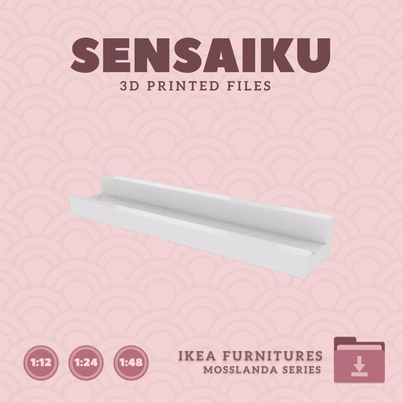 MOSSLANDA Picture ledge for Mini Dollhouse - IKEA - 3D Print