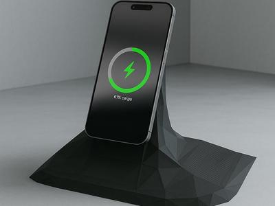 Low-Poly Geometric MagSafe Stand for iPhone