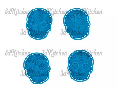 Day of the dead cookie cutters STL files