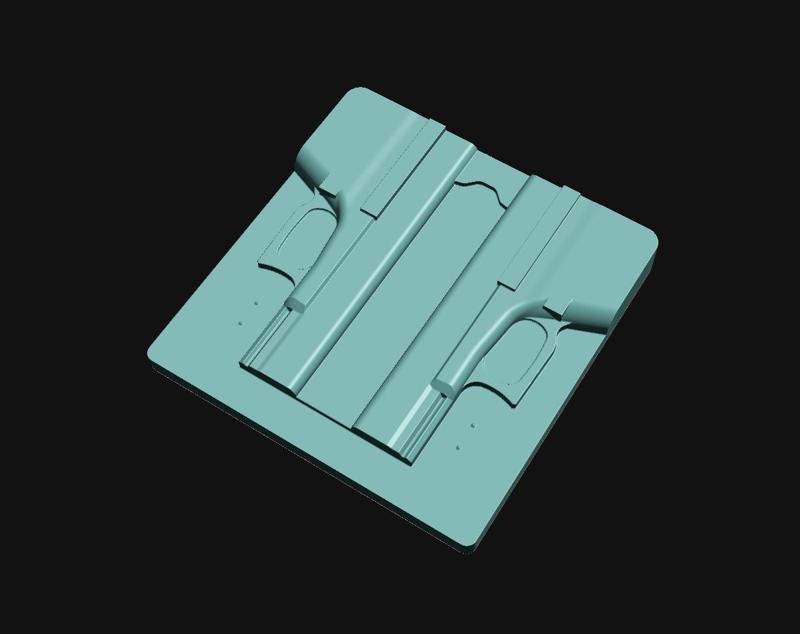 Glock 19X Owb Split Vacuum Holster Mold w/Trim Jig