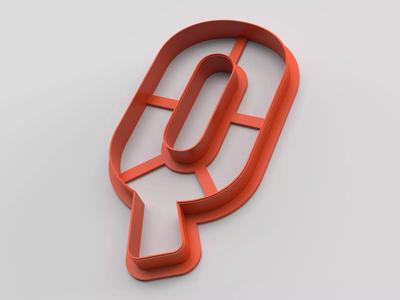 Cookie cutter - English alphabet - Letter Q