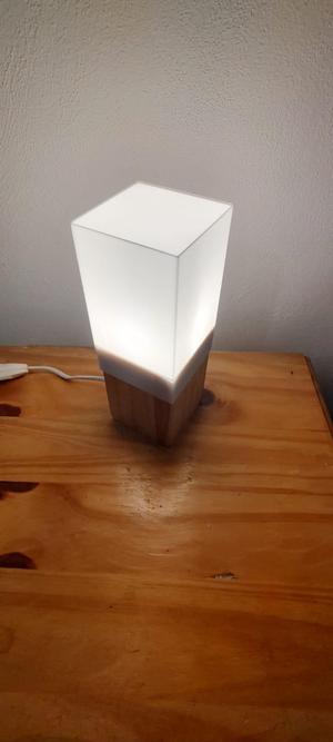 lamp and base , rectangular with rectangular base