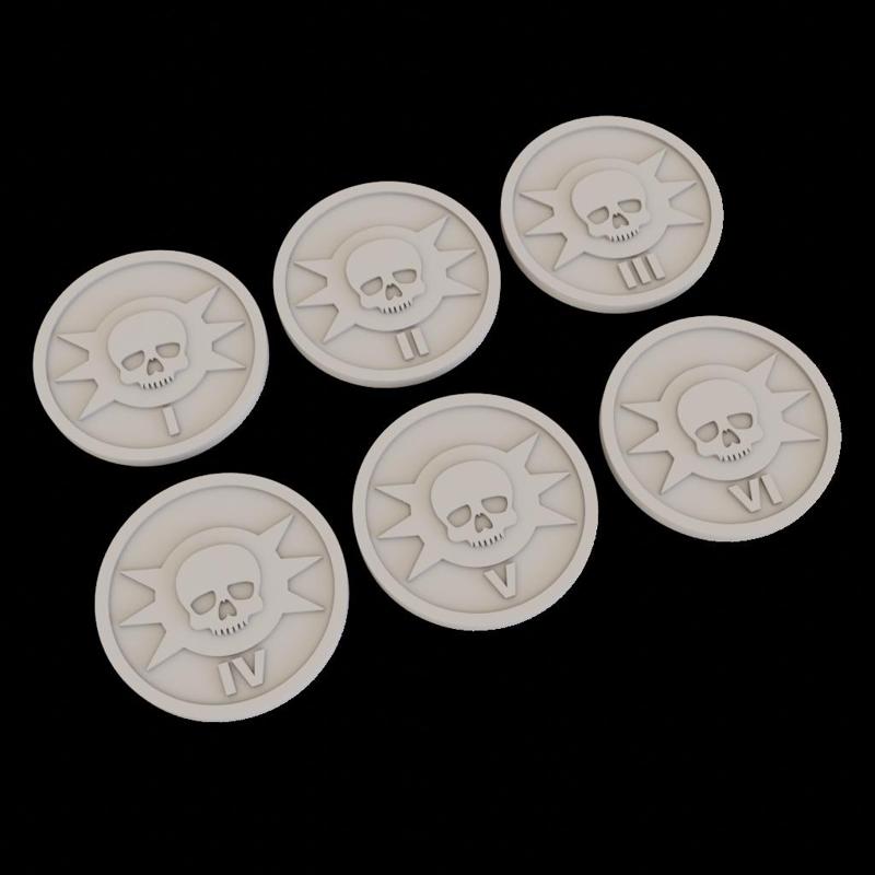 Death Guard Objective Markers (Numbered set of 6)