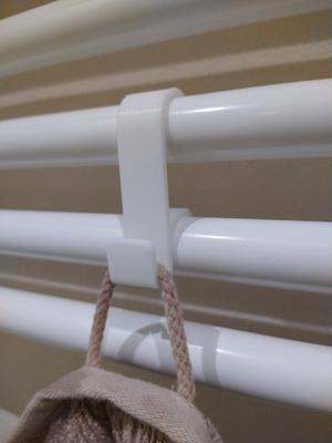 Hooks for bathroom radiators