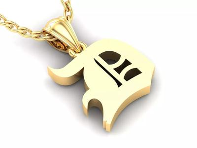 D Letter Pendant Alphabet Version 6