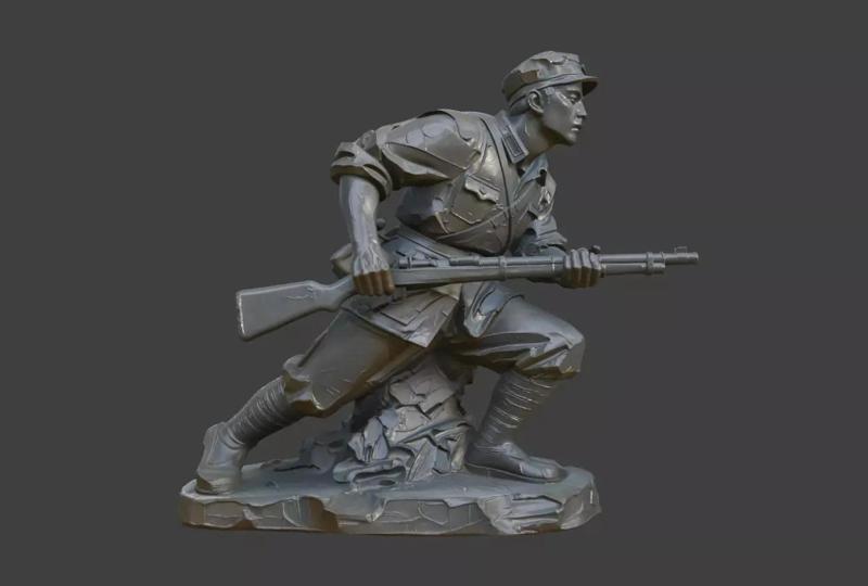 Red Army sculptures  Eighth Route Army sculptures