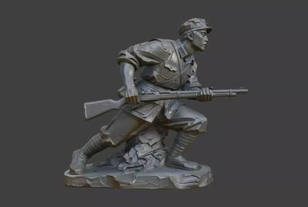 Red Army sculptures  Eighth Route Army sculptures