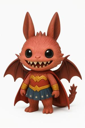Labubu Wonder Woman with Dragon Wings - 3D Printable Figurine