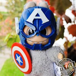 Captain America Helmet & Shield Set for Labubu