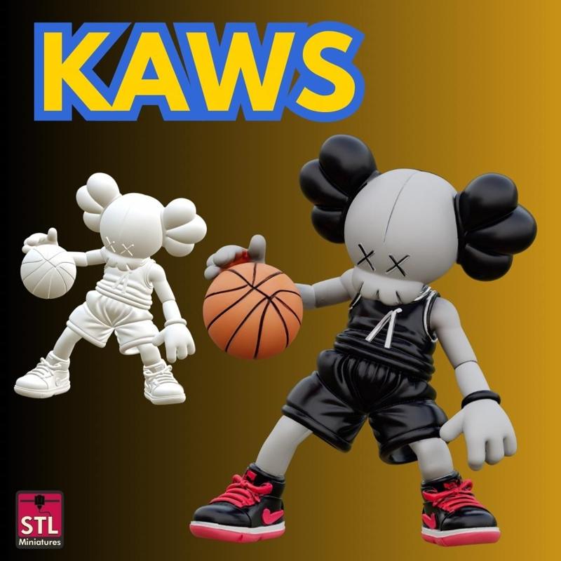 STL File – Kaws Basketball Edition – Comic Style FanArt – 3D Printable Model