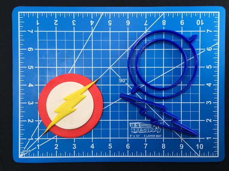 Flash Logo Multipiece Fondant Cookie Cutter Set Multiple Sizes