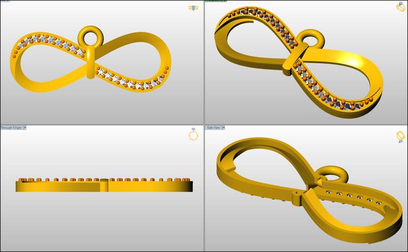 Exquisite Gold Infinity Pendant