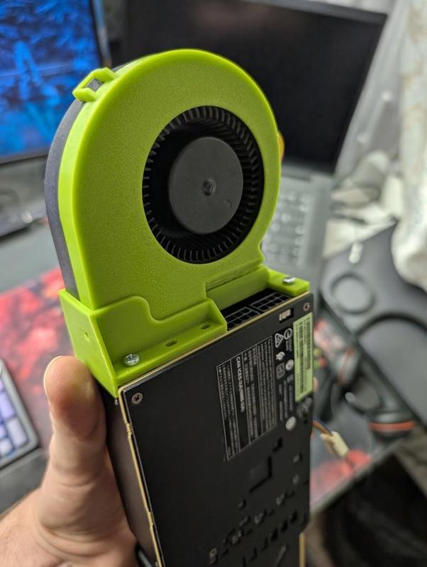 AMD Instinct MI50 blower fan adapter V2