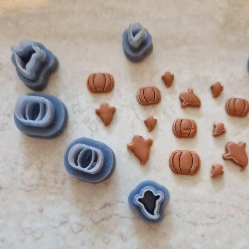 Micro ghost & pumpkin - Halloween Clay Cutter
