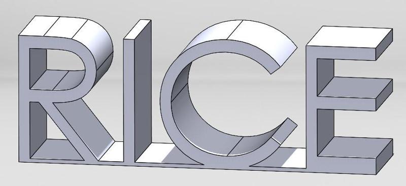 Rice University Lettering