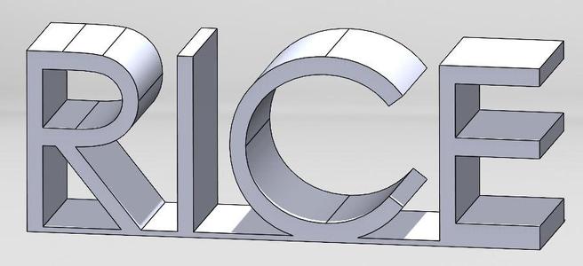 Rice University Lettering