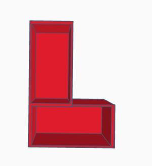 L pencil holder/ flower pot