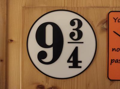 Sign - Harry Potter - Platform 9 and 3/4