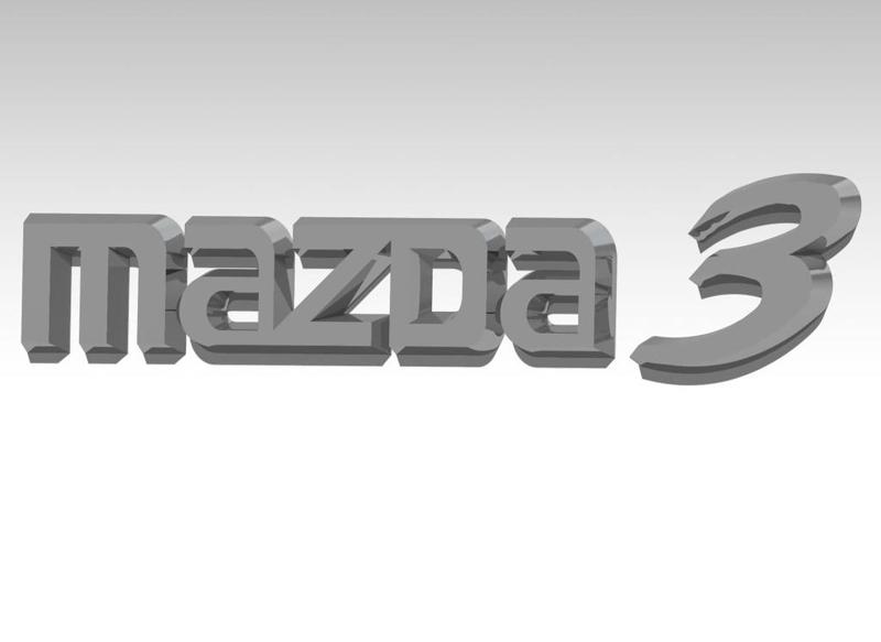 Stock Mazda 3 rear logo