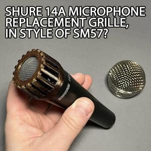 Shure 14A microphone replacement grille, in style of SM57?