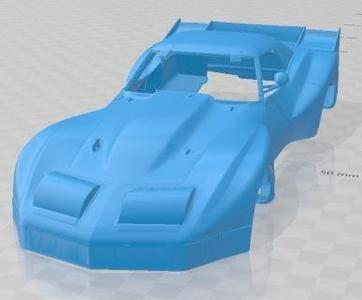 Chevrolet Corvette 76 Greenwood Printable Body Car
