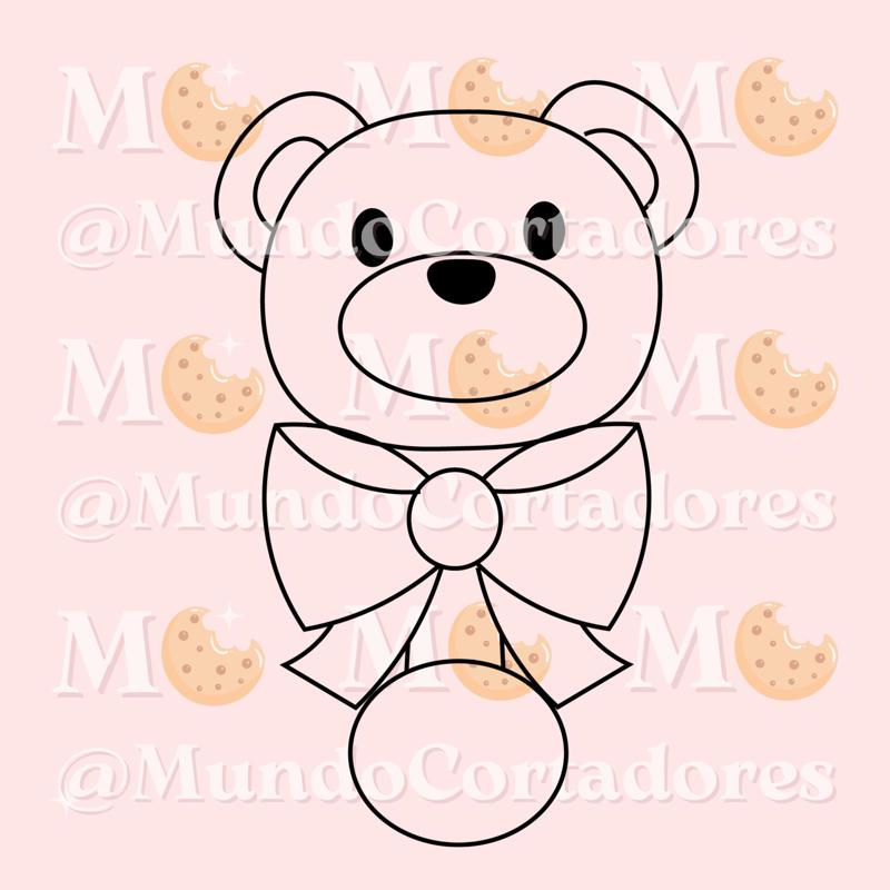 CUTTER AND STAMP RATTLE BEAR - CUTTER COOKIE BEAR