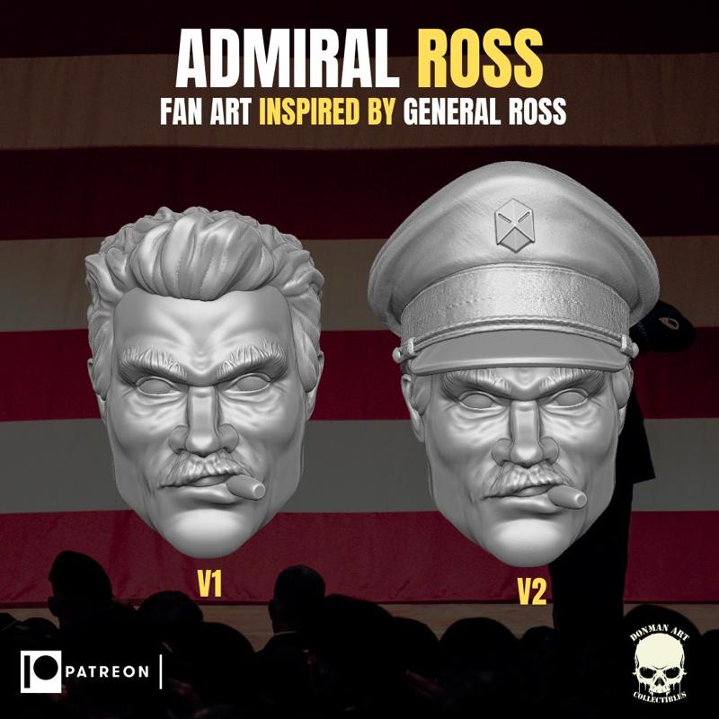 Admiral Ross head for action figures