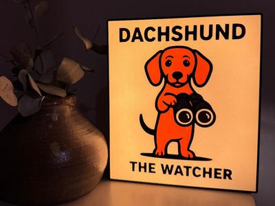Lichtbox - Dachshund "The Watcher"