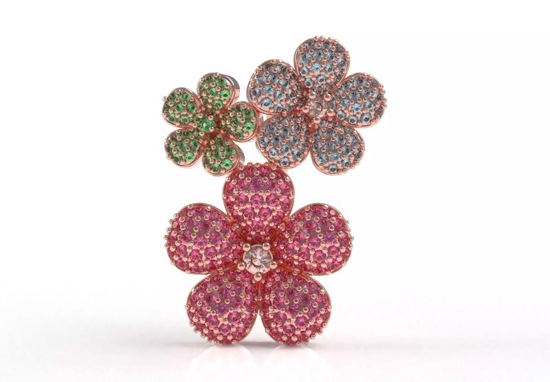 Three Flowers Pendant