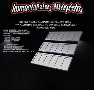 Base Adapting Movement Tray 25x50mm to 30x60mm-6 models wide