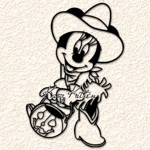 Cowgirl Minnie goes Trick or Treating Wall Art Home Decor