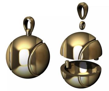 Tennis Ball Hollow Pendant