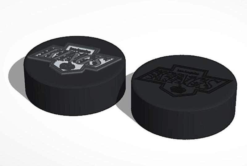 Los Angeles Kings 1990s NHL Hockey Puck Logo