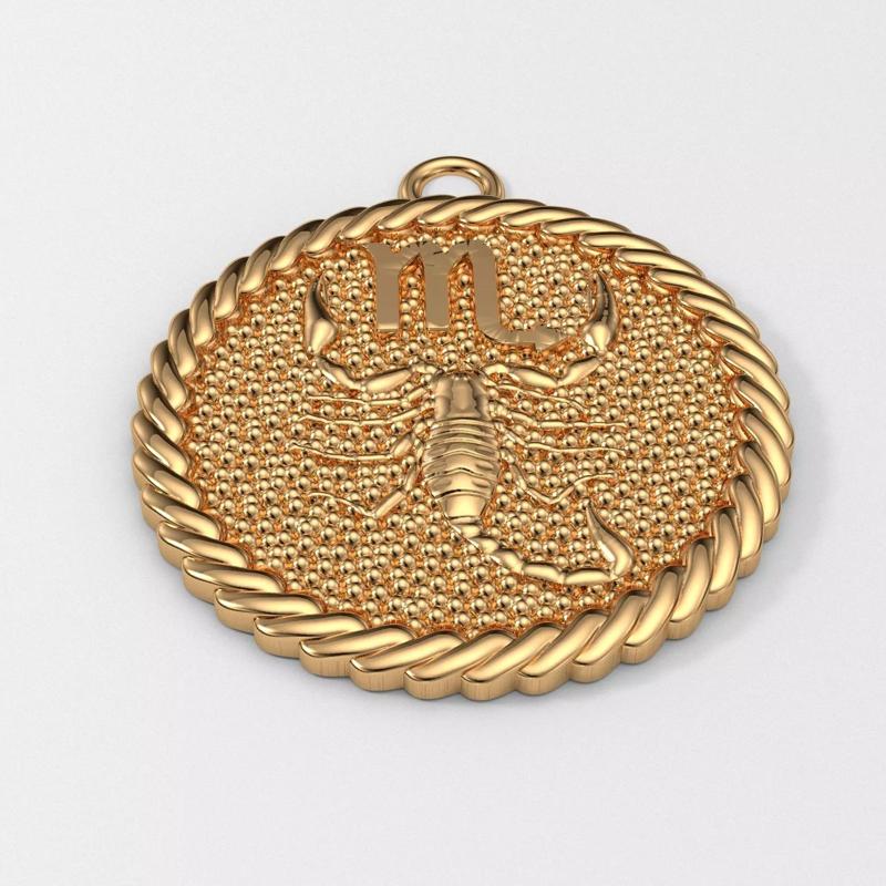 Stellar Scorpion 14K Gold Pendant