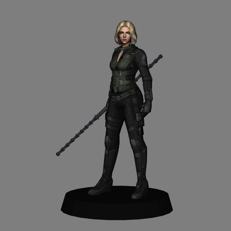 Black Widow - Avengers Infinity War LOW POLYGONS AND NEW EDITION