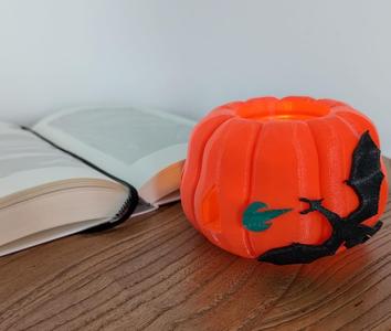 Pumpkin LED tea light holder - dragon's vengeance
