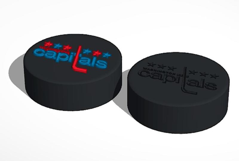Washington Capitals Retro NHL Hockey Puck Logo
