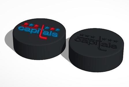 Washington Capitals Retro NHL Hockey Puck Logo