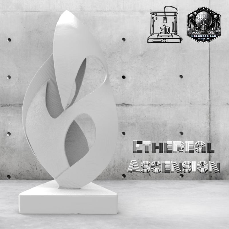 Ethereal Ascension – 3D Printed Abstract Sculpture | Modern Elegance for Home & Office Decor