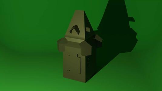 Grazer Uhrturm Schatten fully 3d printable - storage room inside