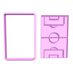Cutting soccer field cookie cutter seal