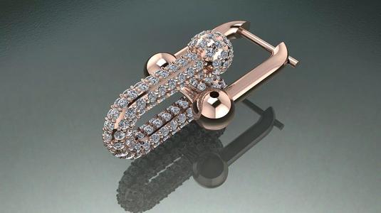 Earring TIFFANY 3D print model 3D print model