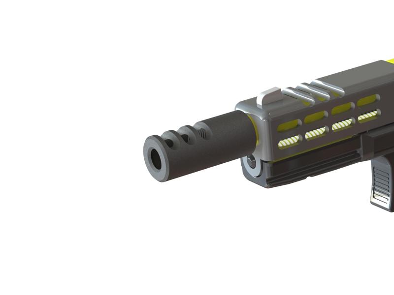 Flash hider v7 - small for pistol