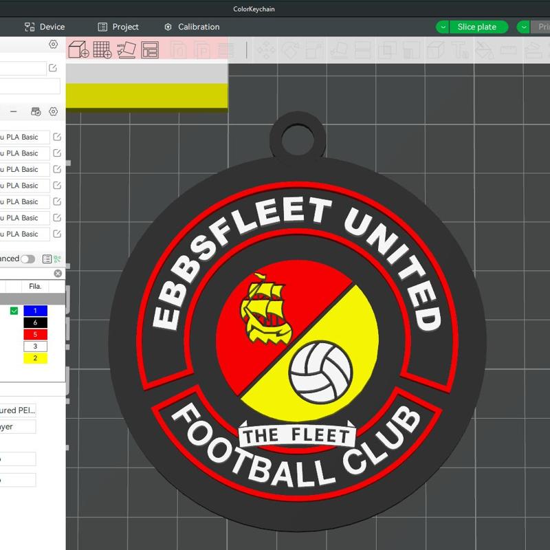 National League Eastleigh keychain badge color printable and renderable